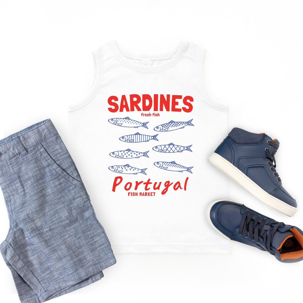 Sardines Portugal Fish Market - Youth Tank Top
