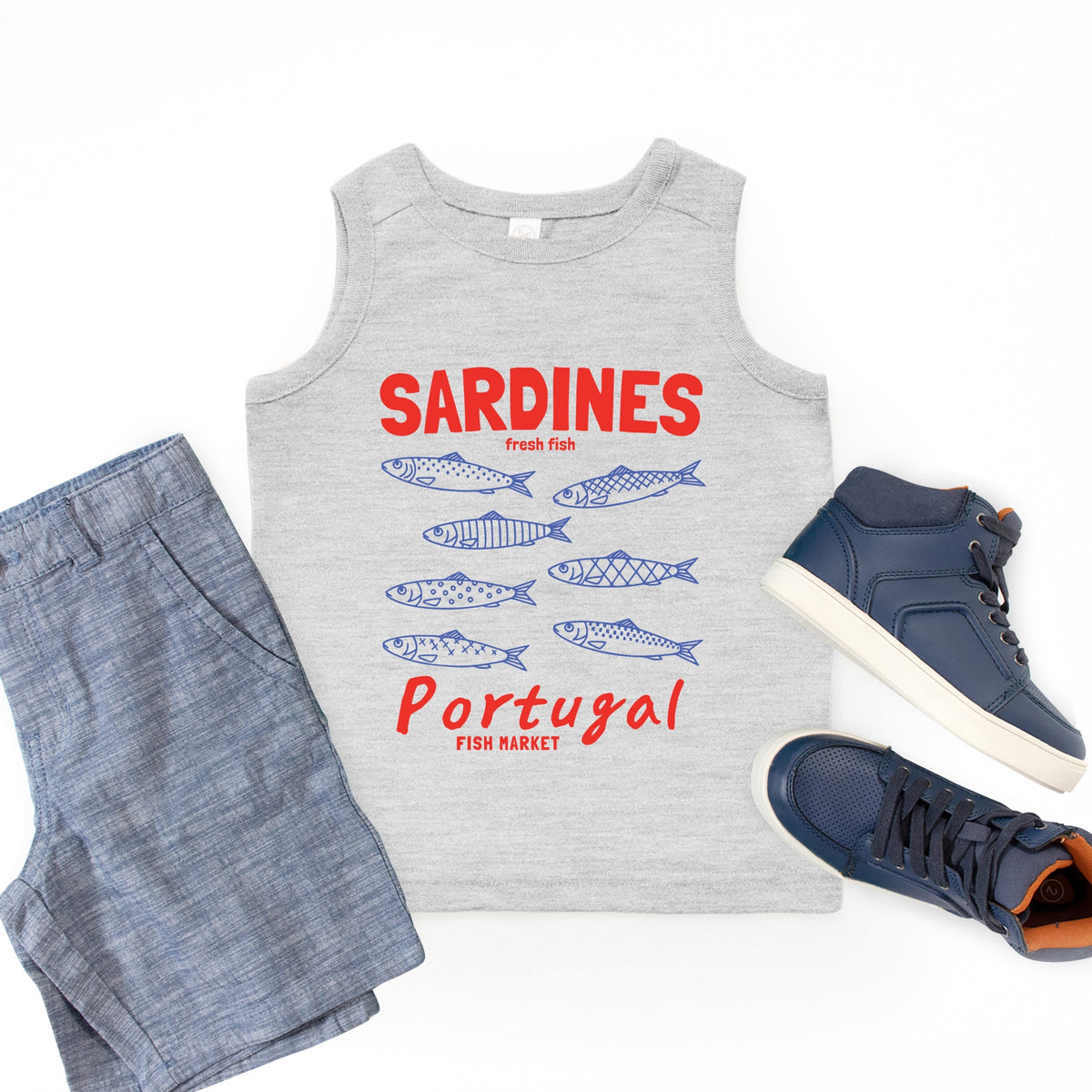 Sardines Portugal Fish Market - Youth Tank Top