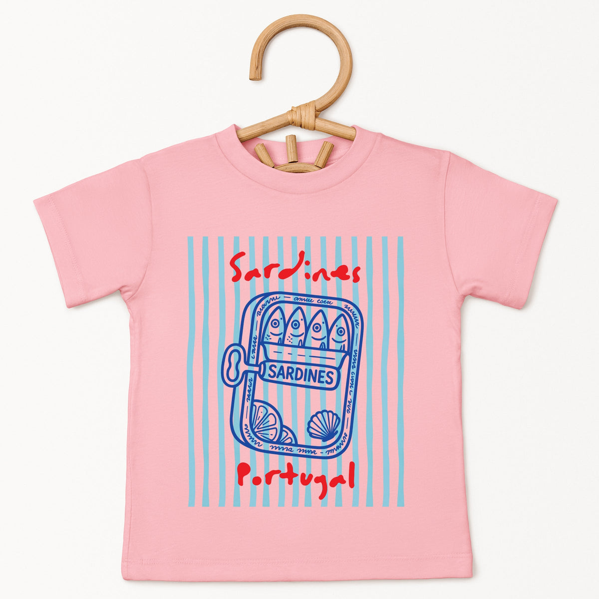 Sardines Portugal Stripes - Toddler Short Sleeve Graphic T-Shirt