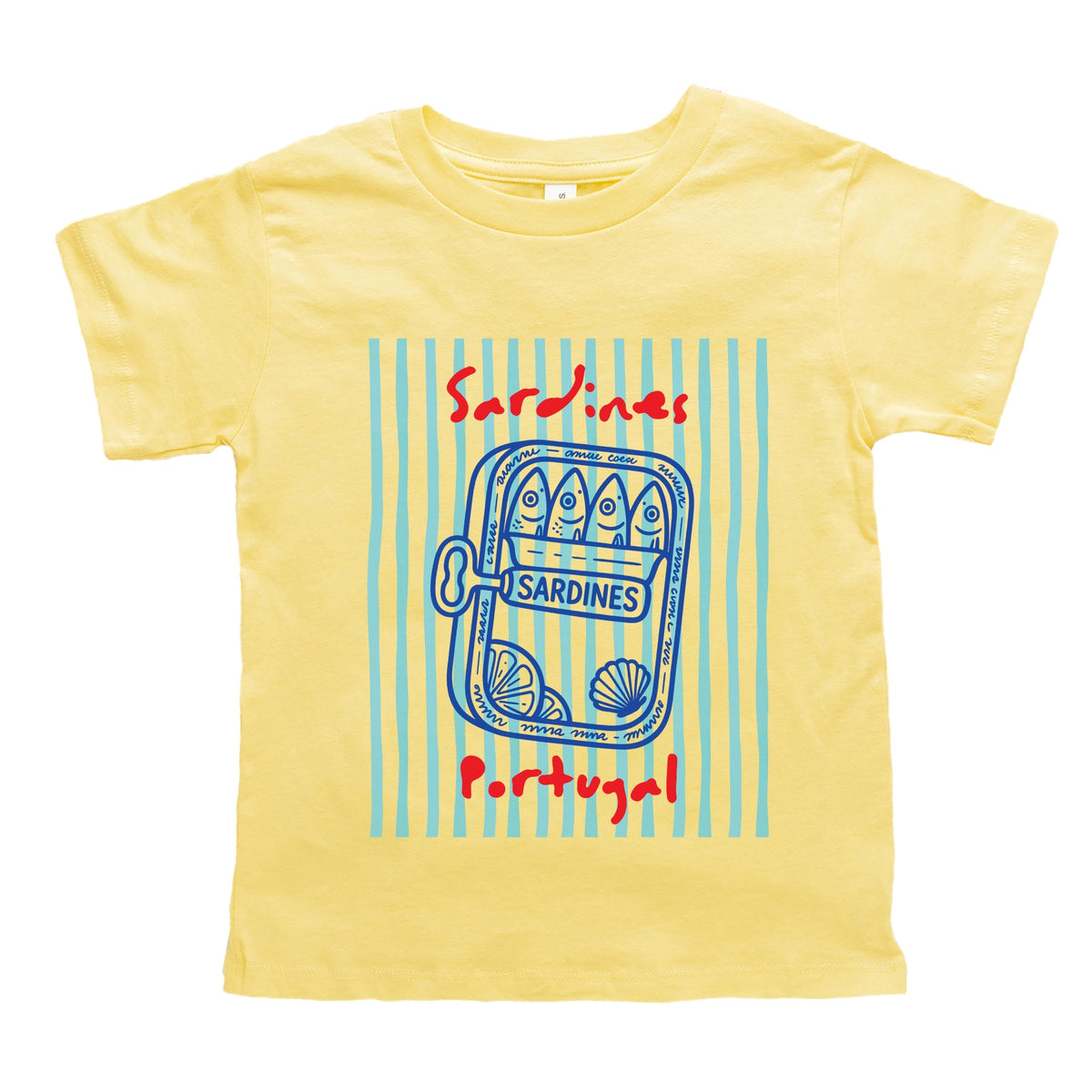 Sardines Portugal Stripes - Toddler Short Sleeve Graphic T-Shirt