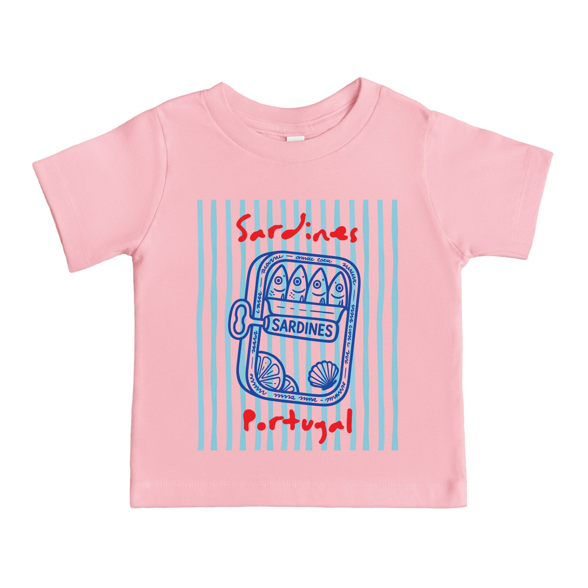 Sardines Portugal Stripes - Toddler Short Sleeve Graphic T-Shirt