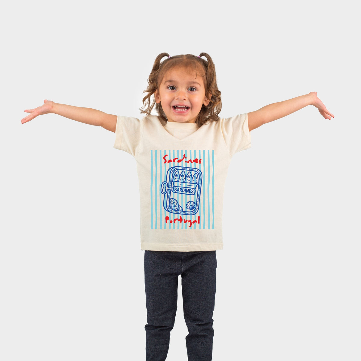 Sardines Portugal Stripes - Toddler Short Sleeve Graphic T-Shirt