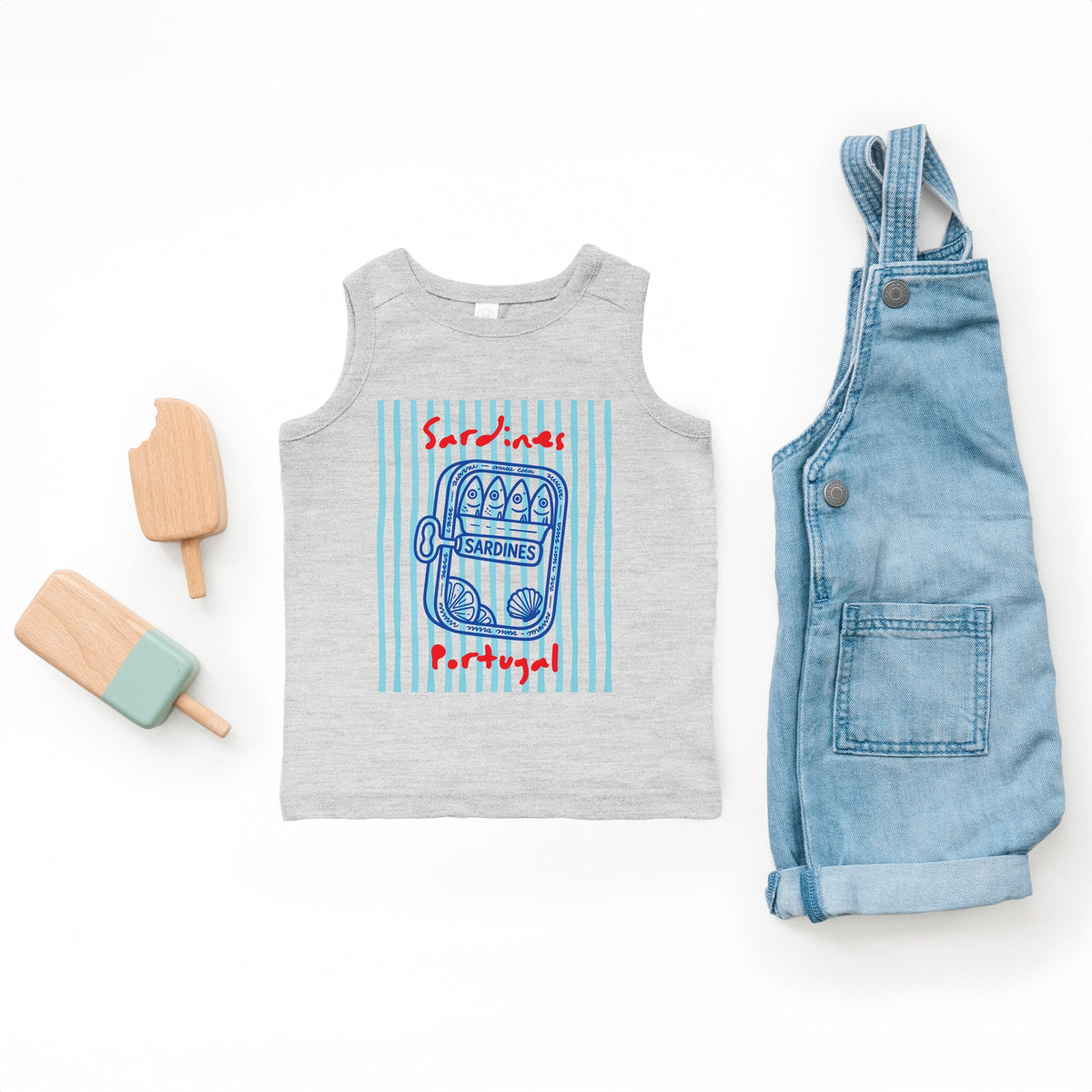 Sardines Portugal Stripes - Toddler Graphic Tank