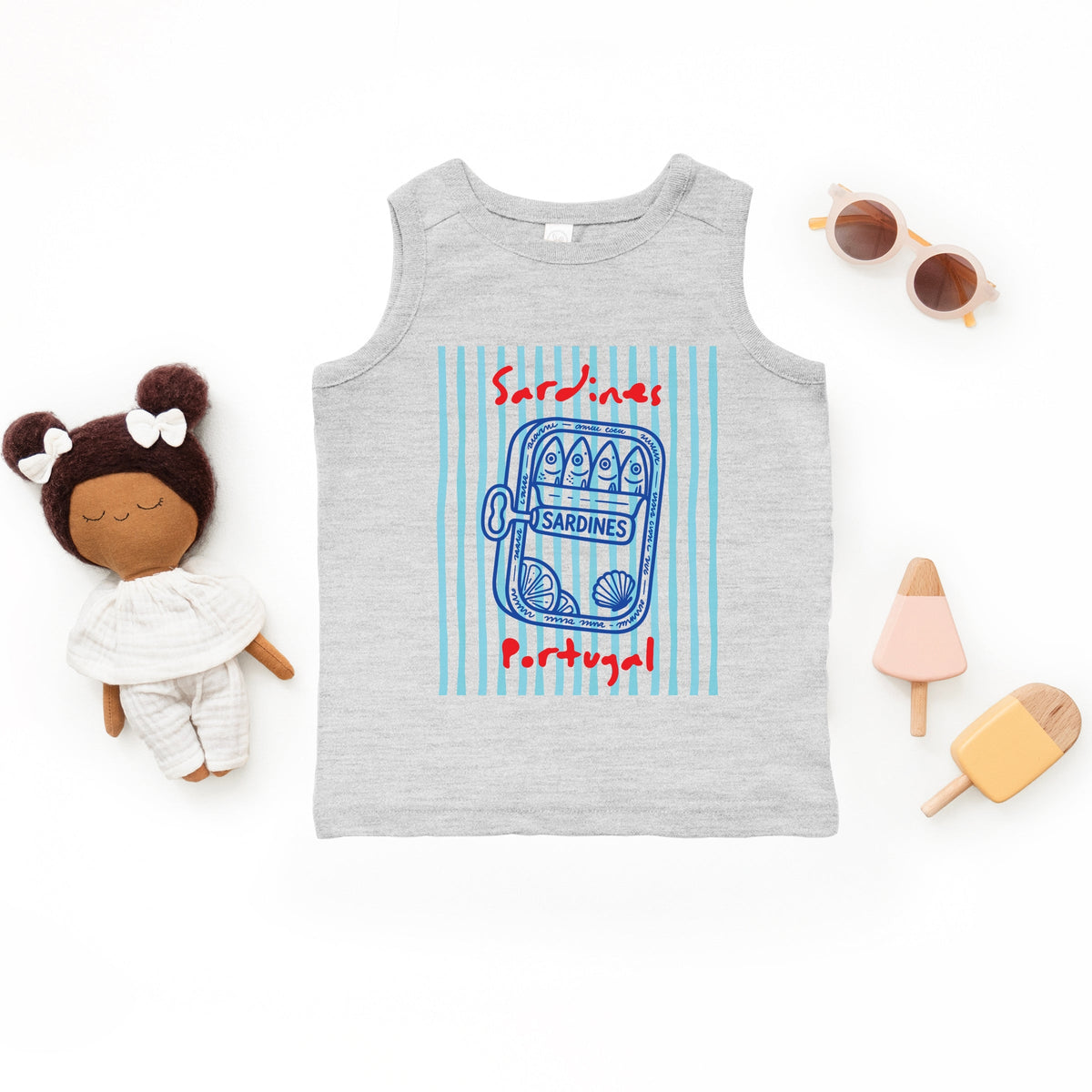 Sardines Portugal Stripes - Toddler Graphic Tank