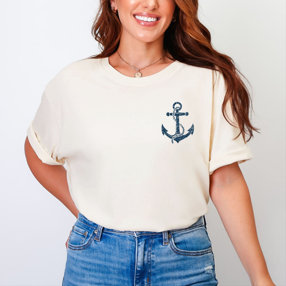 Lighthouse Arch Distressed - Women's Garment Dyed Graphic T-Shirt
