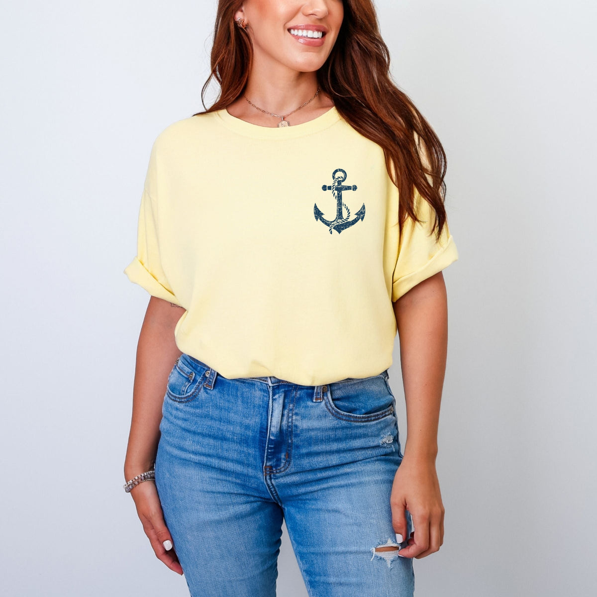 Lighthouse Arch Distressed - Women's Garment Dyed Graphic T-Shirt
