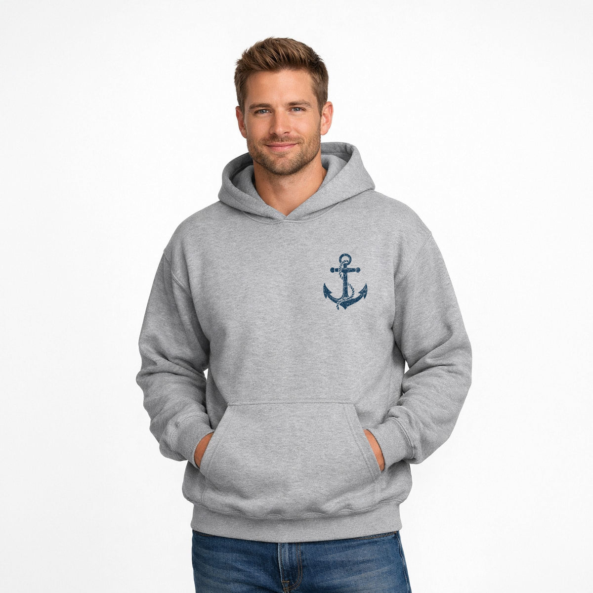 Lighthouse Arch Distressed - Men's Graphic Hoodie