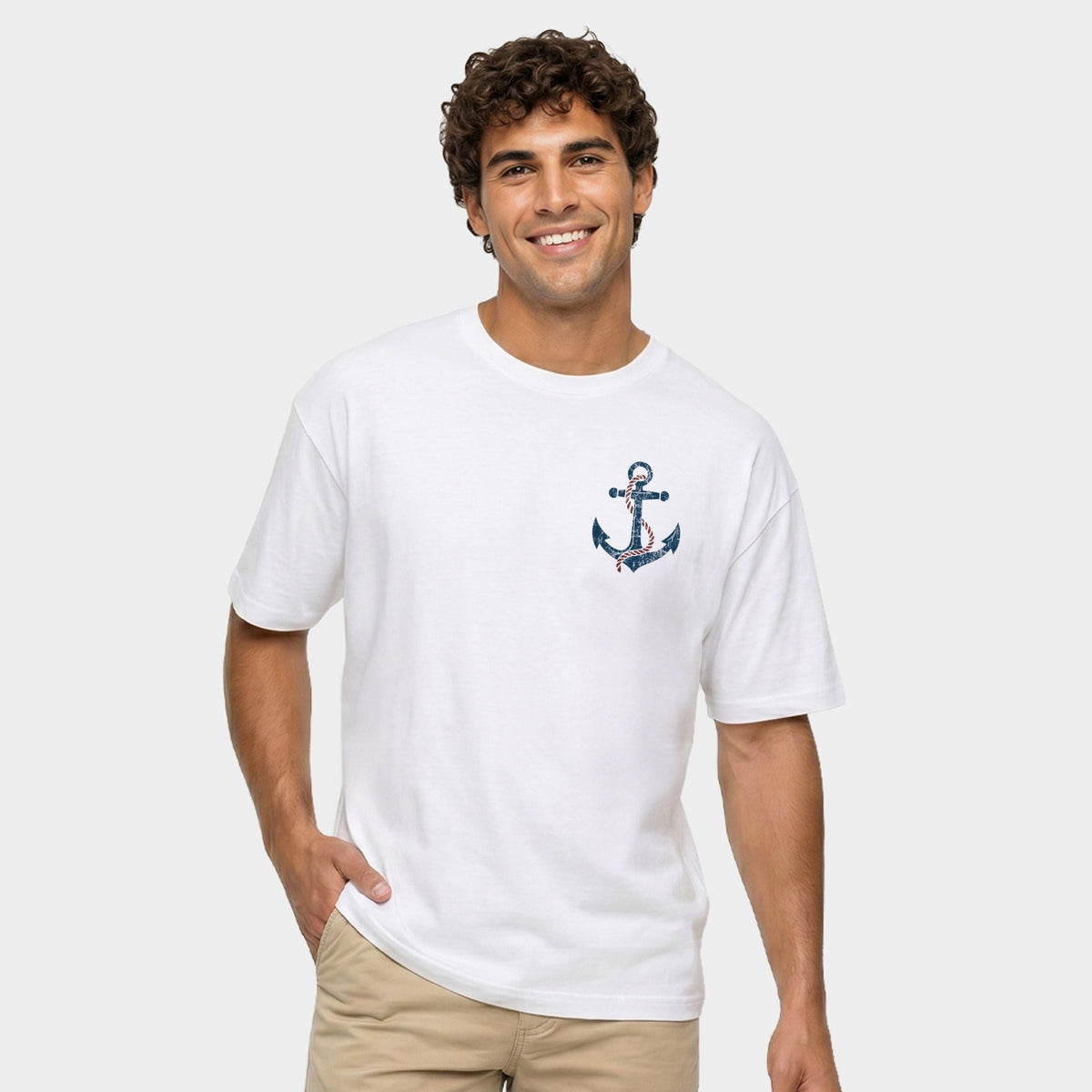 Lighthouse Guardian Of All Mariners - Men's Garment Dyed Graphic T-Shirt