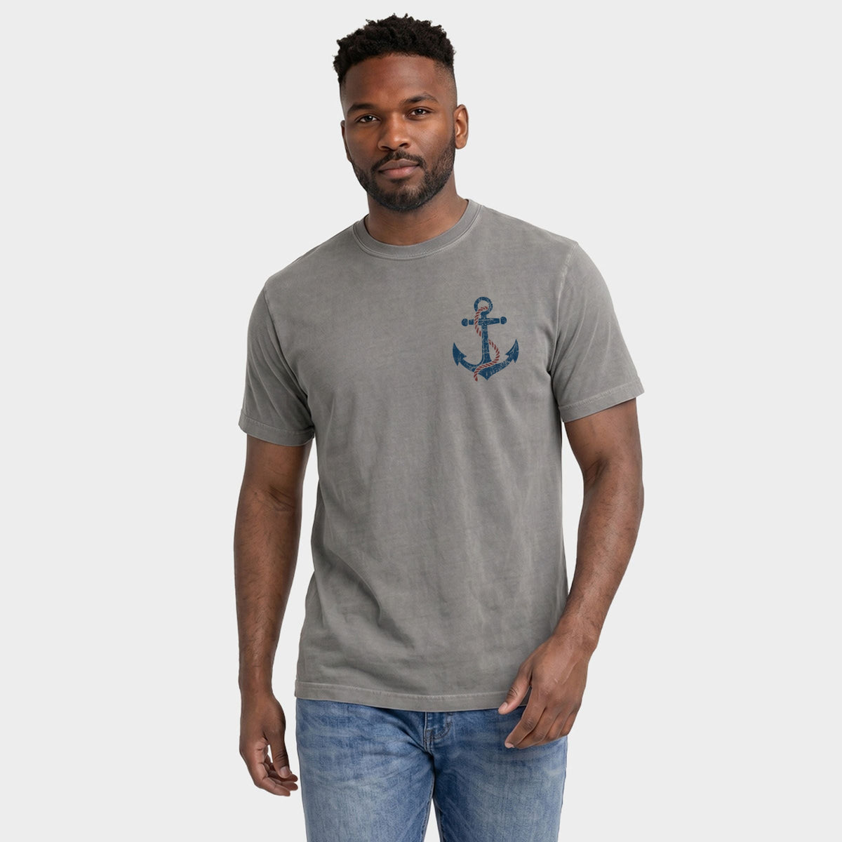 Lighthouse Guardian Of All Mariners - Men's Garment Dyed Graphic T-Shirt