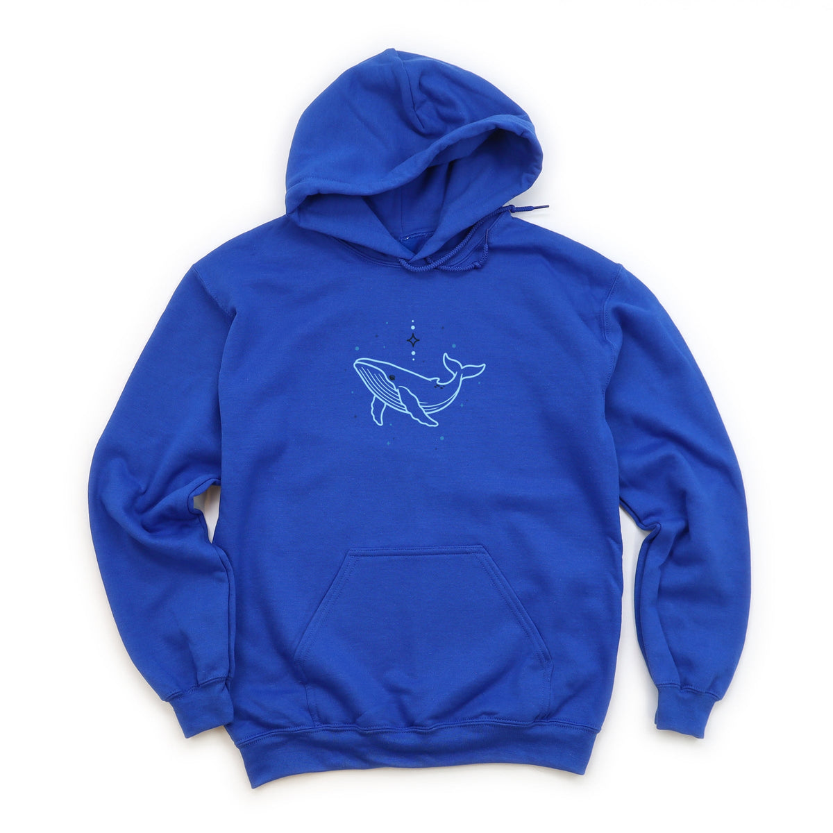 Whale Outline Stars - Women's Graphic Hoodie