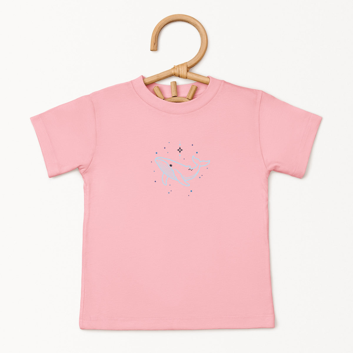 Whale Outline Stars - Toddler Short Sleeve Graphic T-Shirt