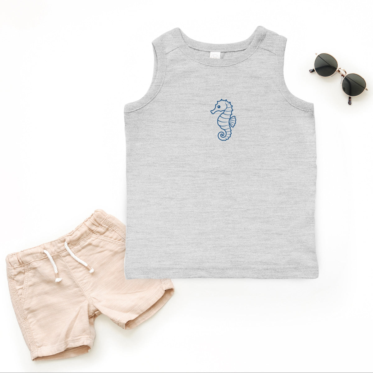 Seahorse Outline - Toddler Graphic Tank