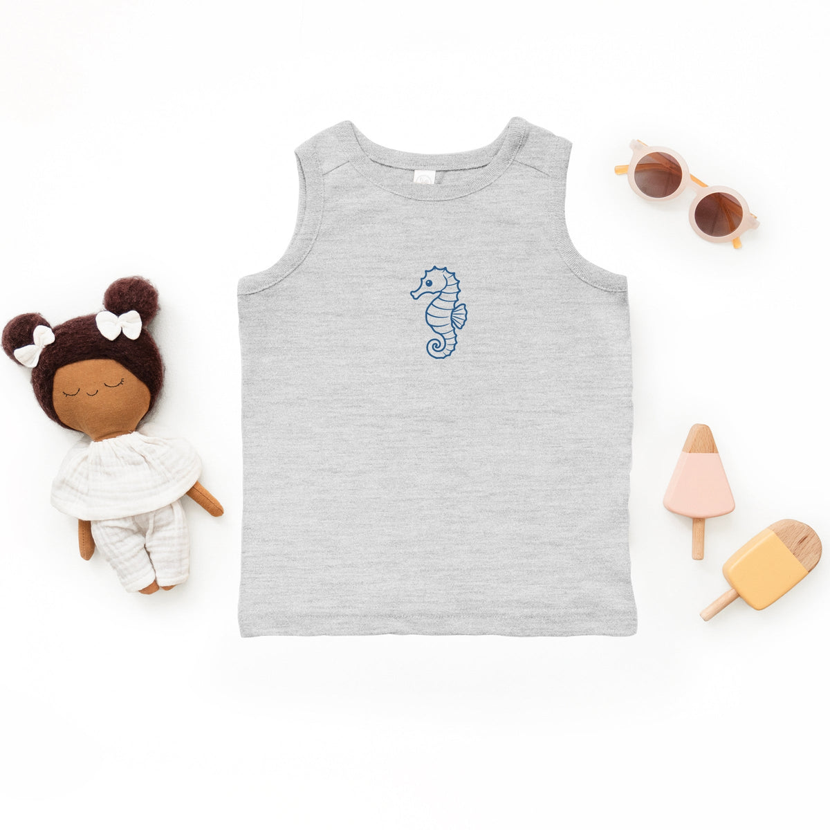 Seahorse Outline - Toddler Graphic Tank