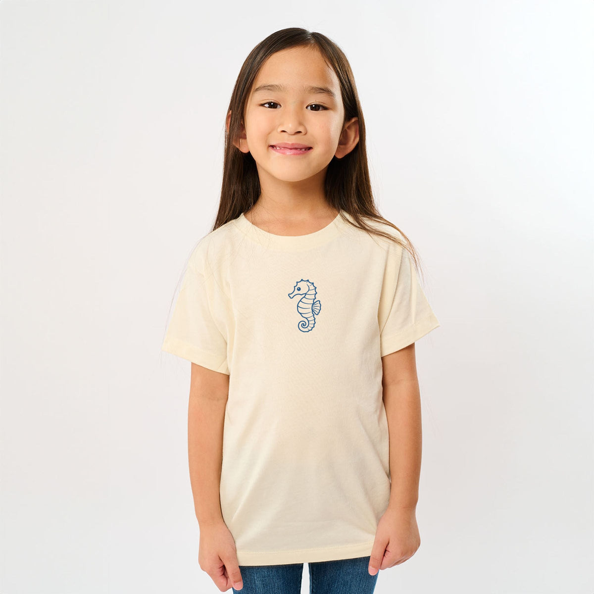 Seahorse Outline - Youth Short Sleeve Graphic T-Shirt