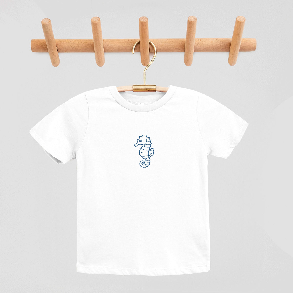 Seahorse Outline - Youth Short Sleeve Graphic T-Shirt