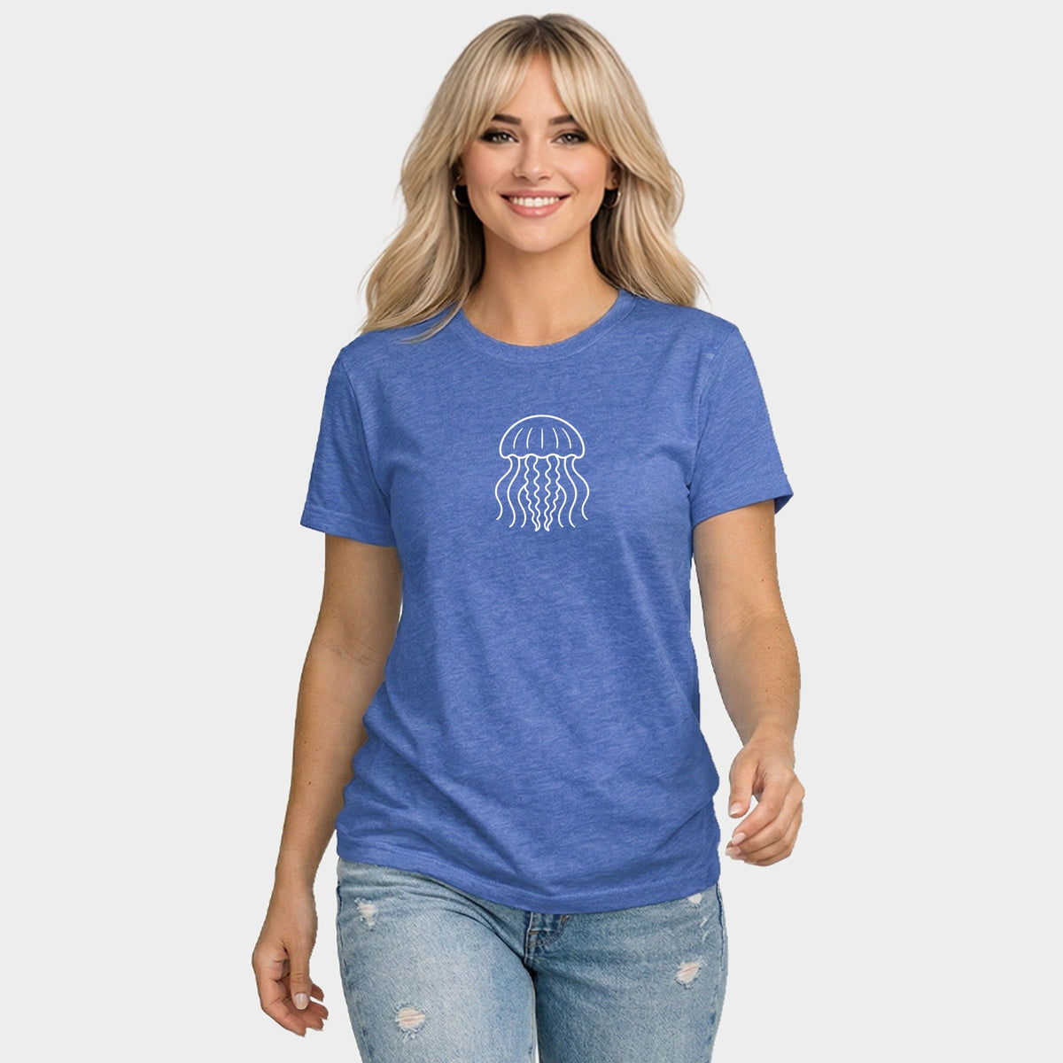 Jellyfish Outline - Women's Short Sleeve Graphic T-Shirt