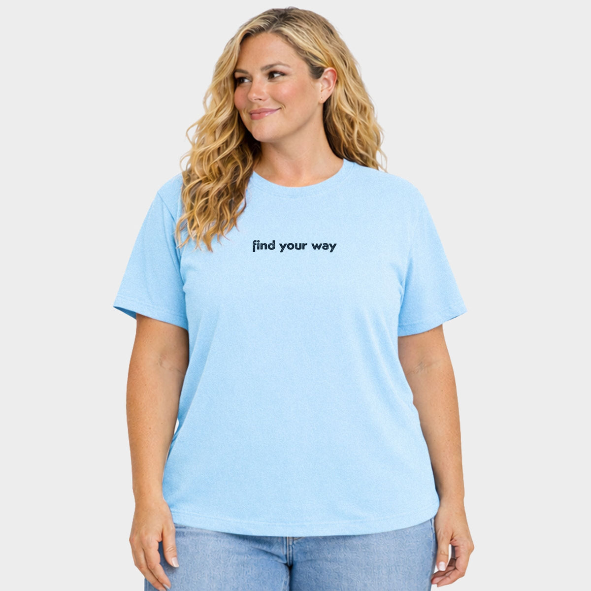 Find Your Way Lighthouse - Women's Plus Garment Dyed Tee