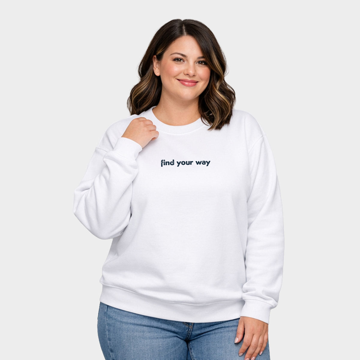 Find Your Way Lighthouse - Women's Plus Sweatshirt