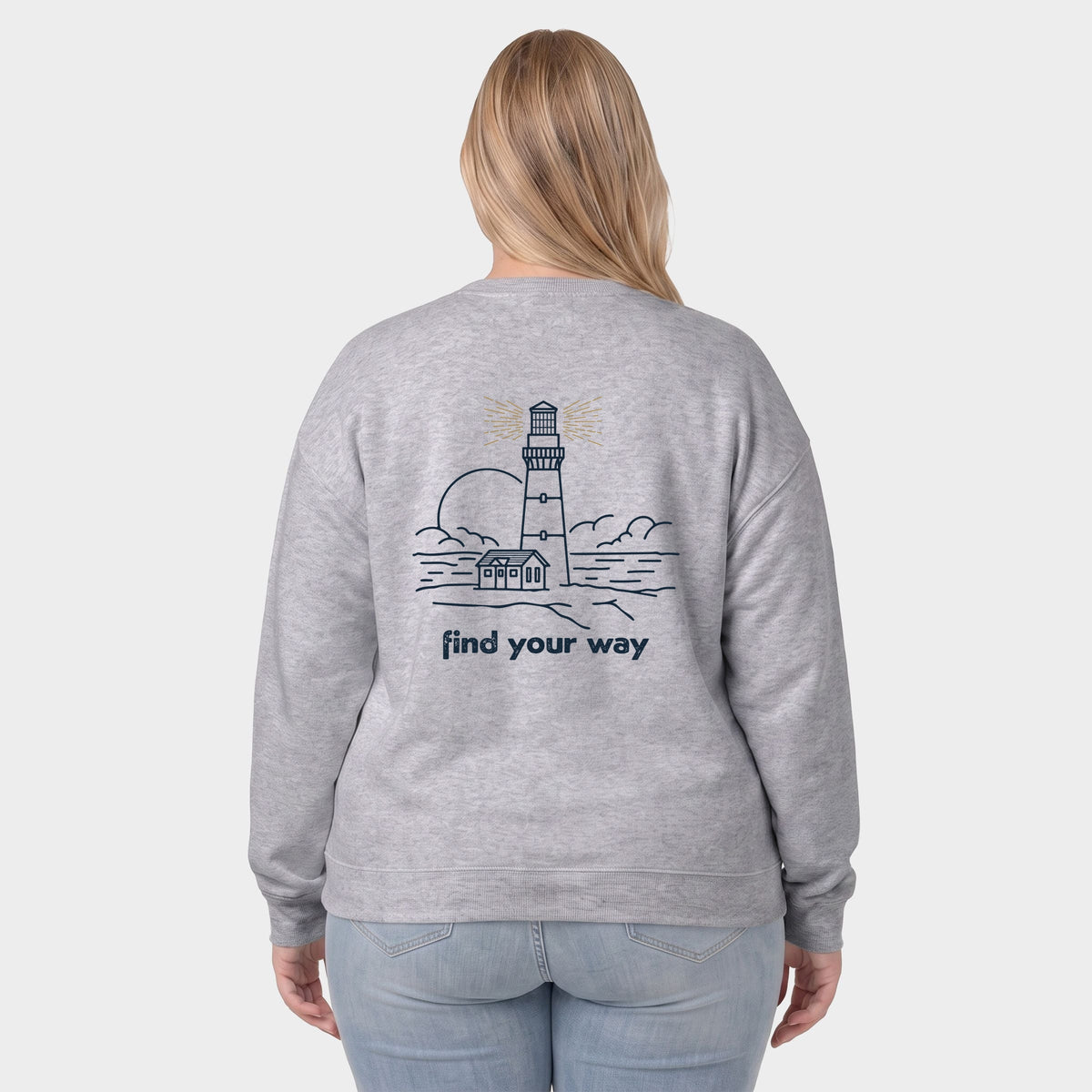 Find Your Way Lighthouse - Women's Plus Sweatshirt
