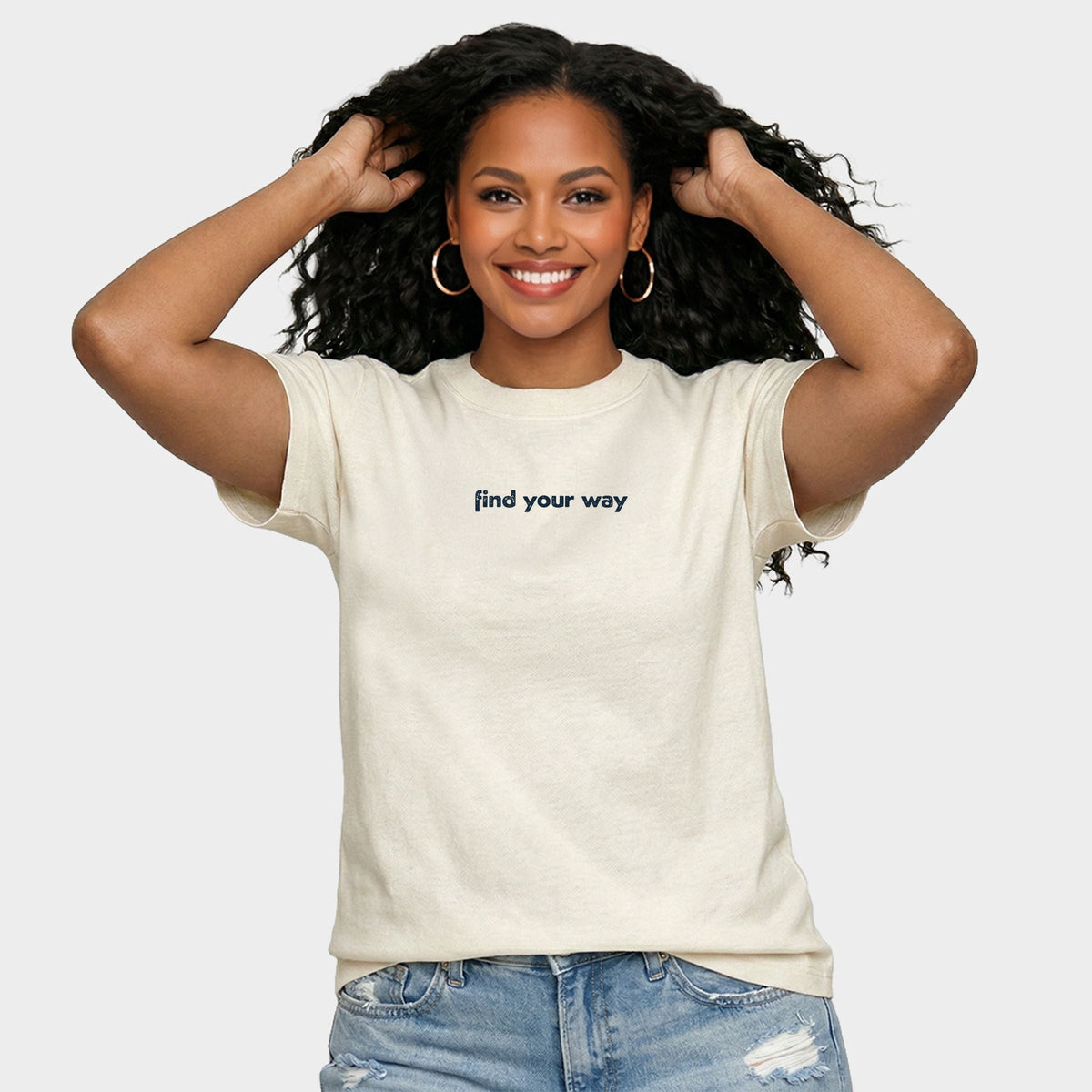 Find Your Way Lighthouse - Women's Relaxed Boxy Tee