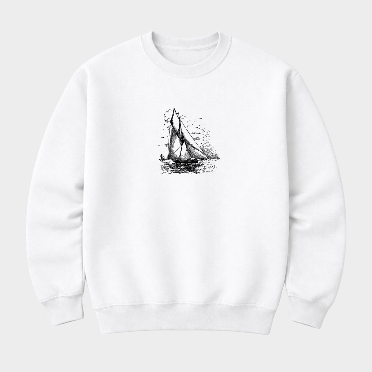 Sailboat Sketch - Men's Graphic Sweatshirt