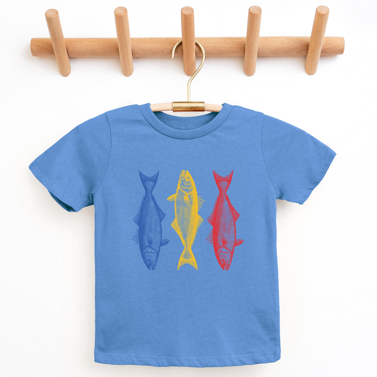 Three Fish Sketch - Youth Short Sleeve Graphic T-Shirt