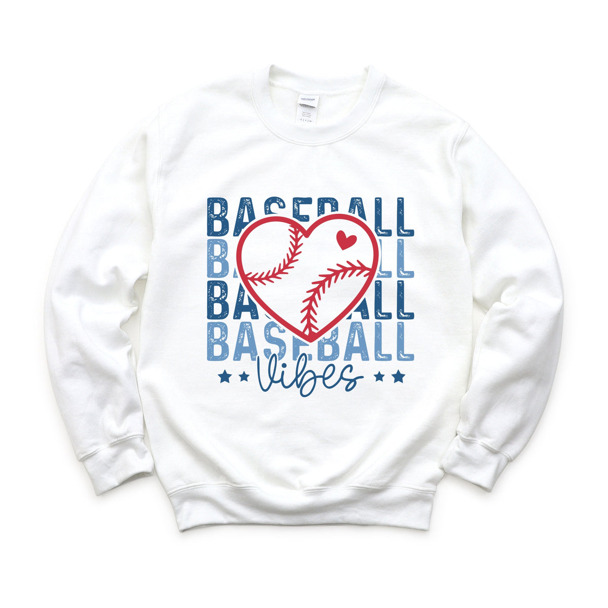 Baseball Heart Stacked - Women's Graphic Sweatshirt