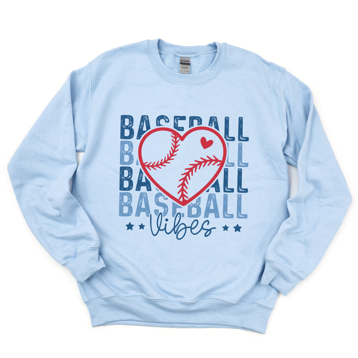 Baseball Heart Stacked - Women's Graphic Sweatshirt