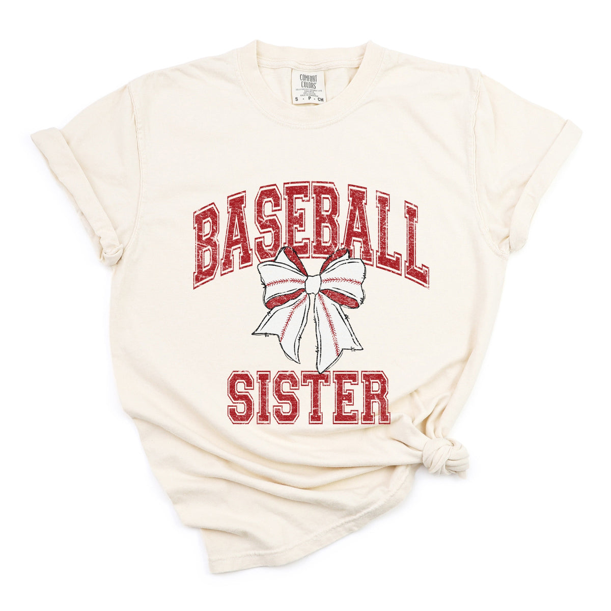 Baseball Sister Coquette - Women's Garment Dyed Graphic T-Shirt