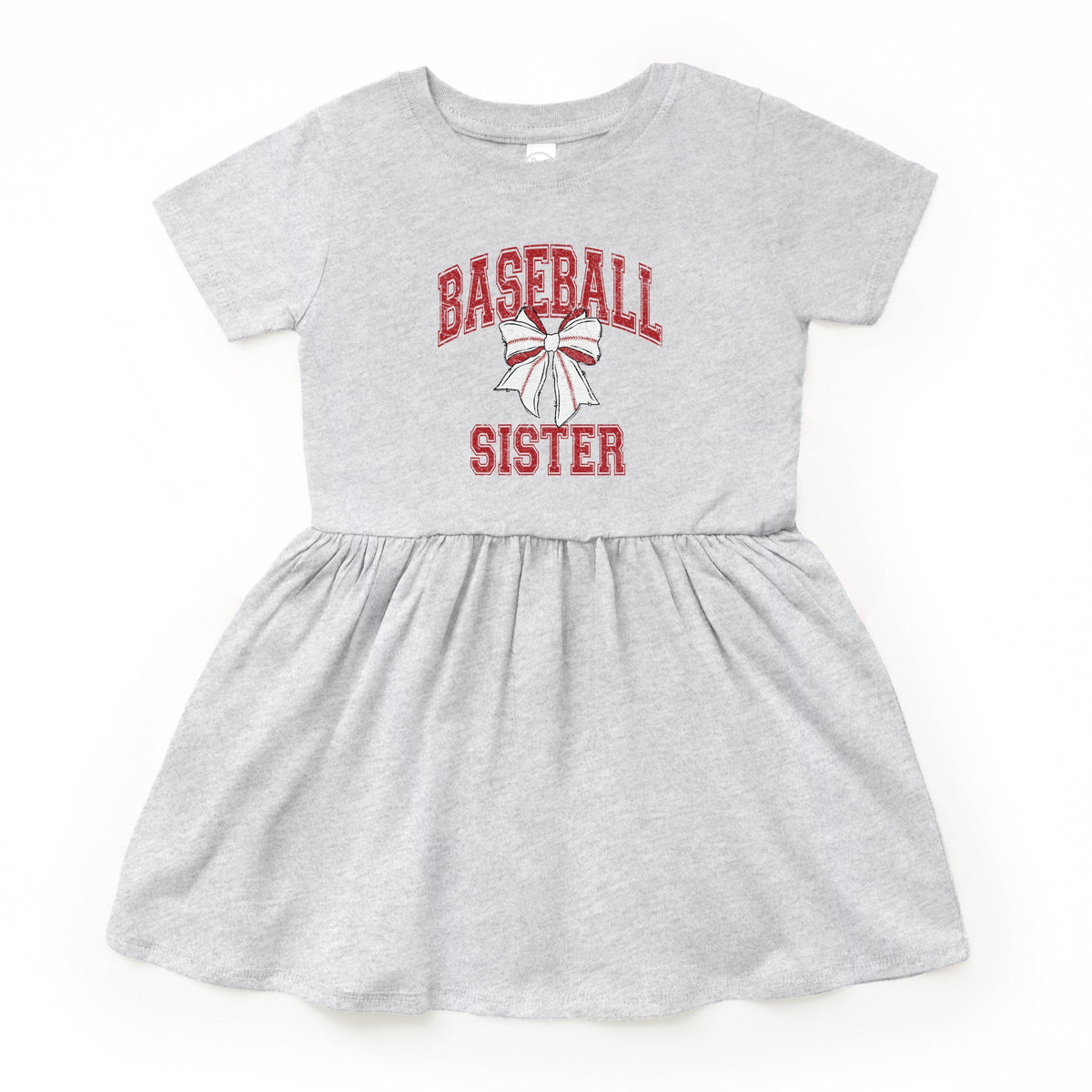 Baseball Sister Coquette - Toddler Graphic Dress