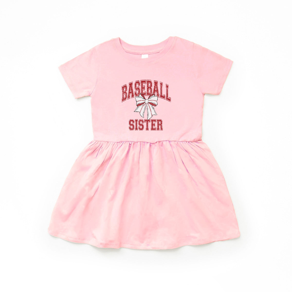 Baseball Sister Coquette - Toddler Graphic Dress