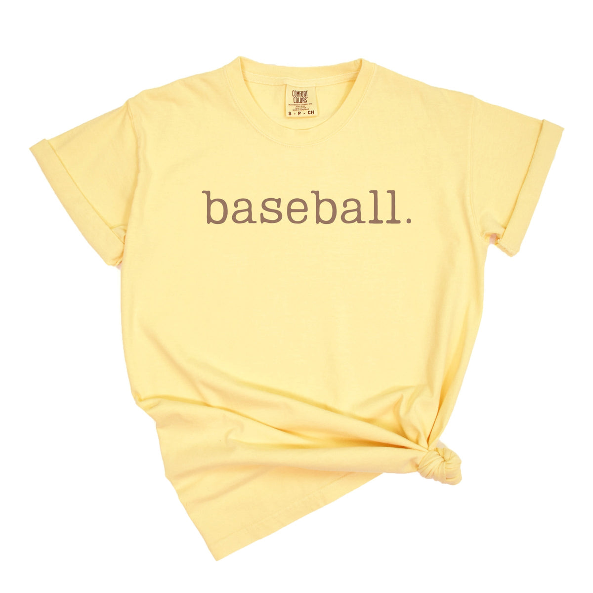 Baseball Typewriter - Women's Garment Dyed Graphic T-Shirt