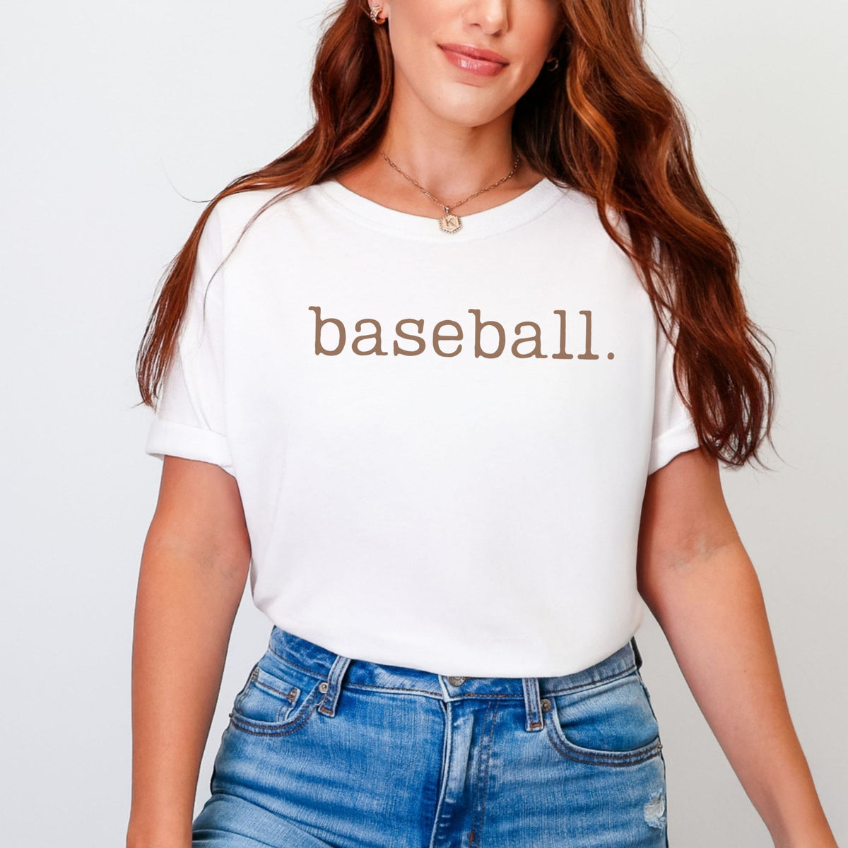 Baseball Typewriter - Women's Garment Dyed Graphic T-Shirt