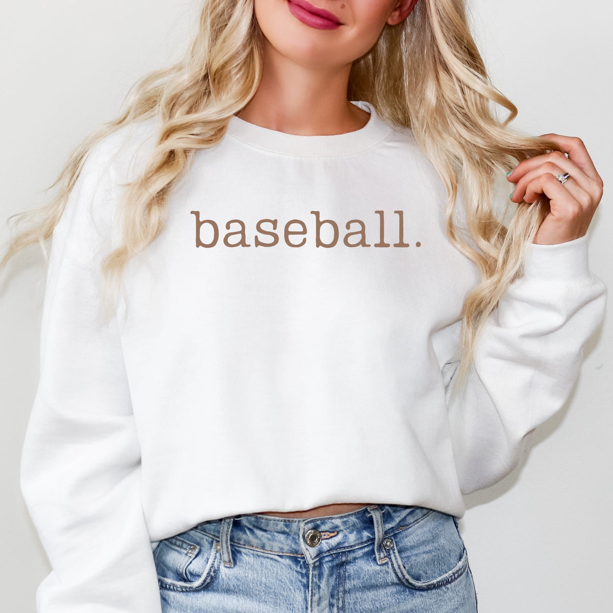Baseball Typewriter - Women's Graphic Sweatshirt
