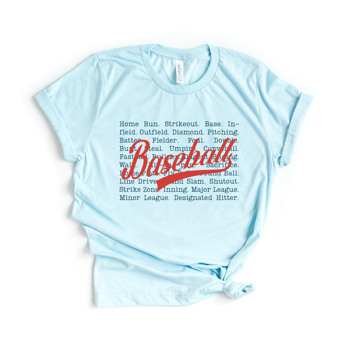 Baseball Words Stacked - Women's Short Sleeve Graphic T-Shirt