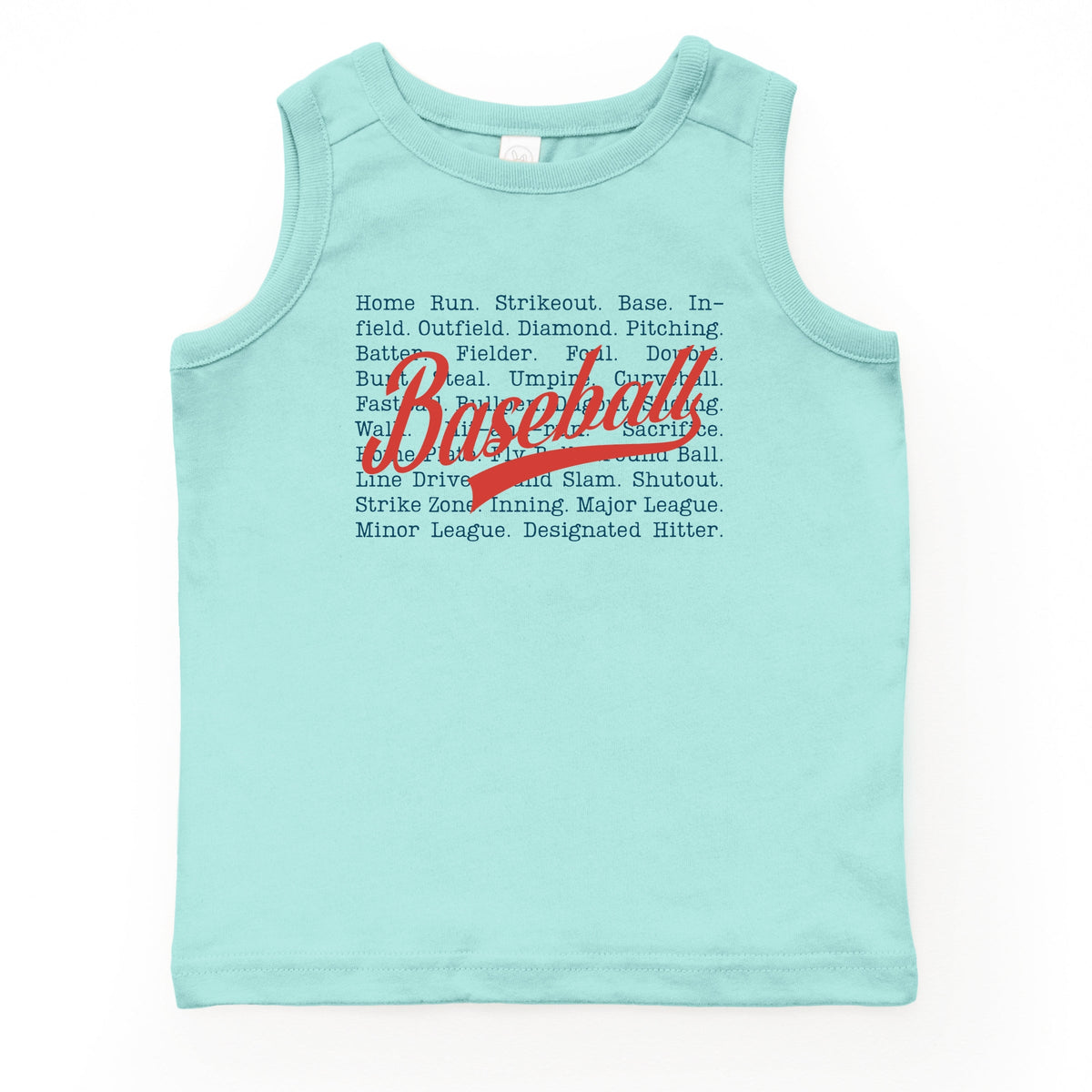 Baseball Words Stacked - Youth Tank Top