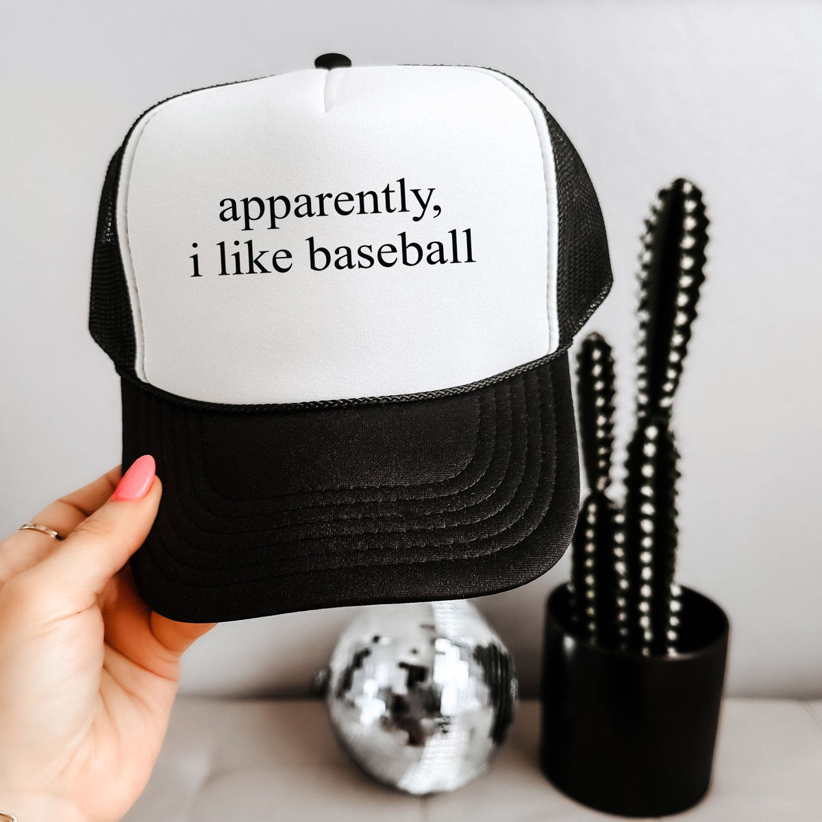 Apparently, I Like Baseball - Youth Graphic Foam Trucker Hat