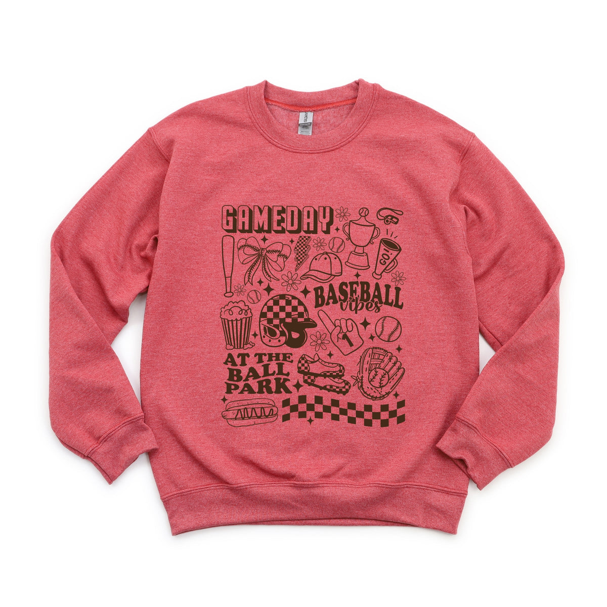 Gameday Baseball Vibes Collage - Women's Graphic Sweatshirt