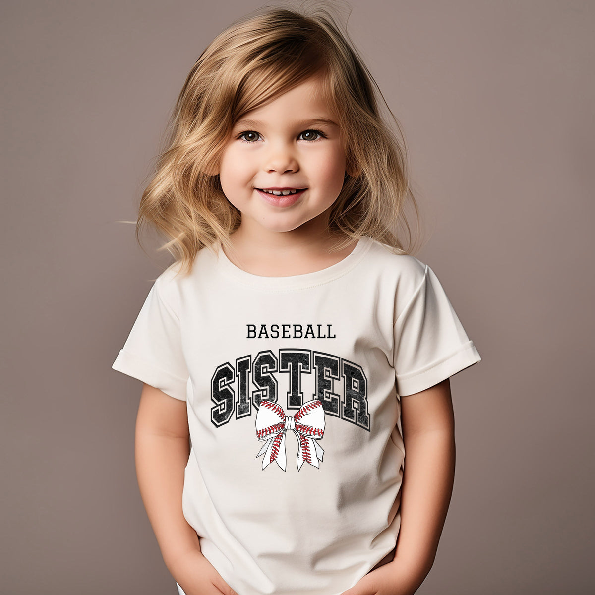 Baseball Sister Varsity Coquette - Toddler Short Sleeve Graphic T-Shirt