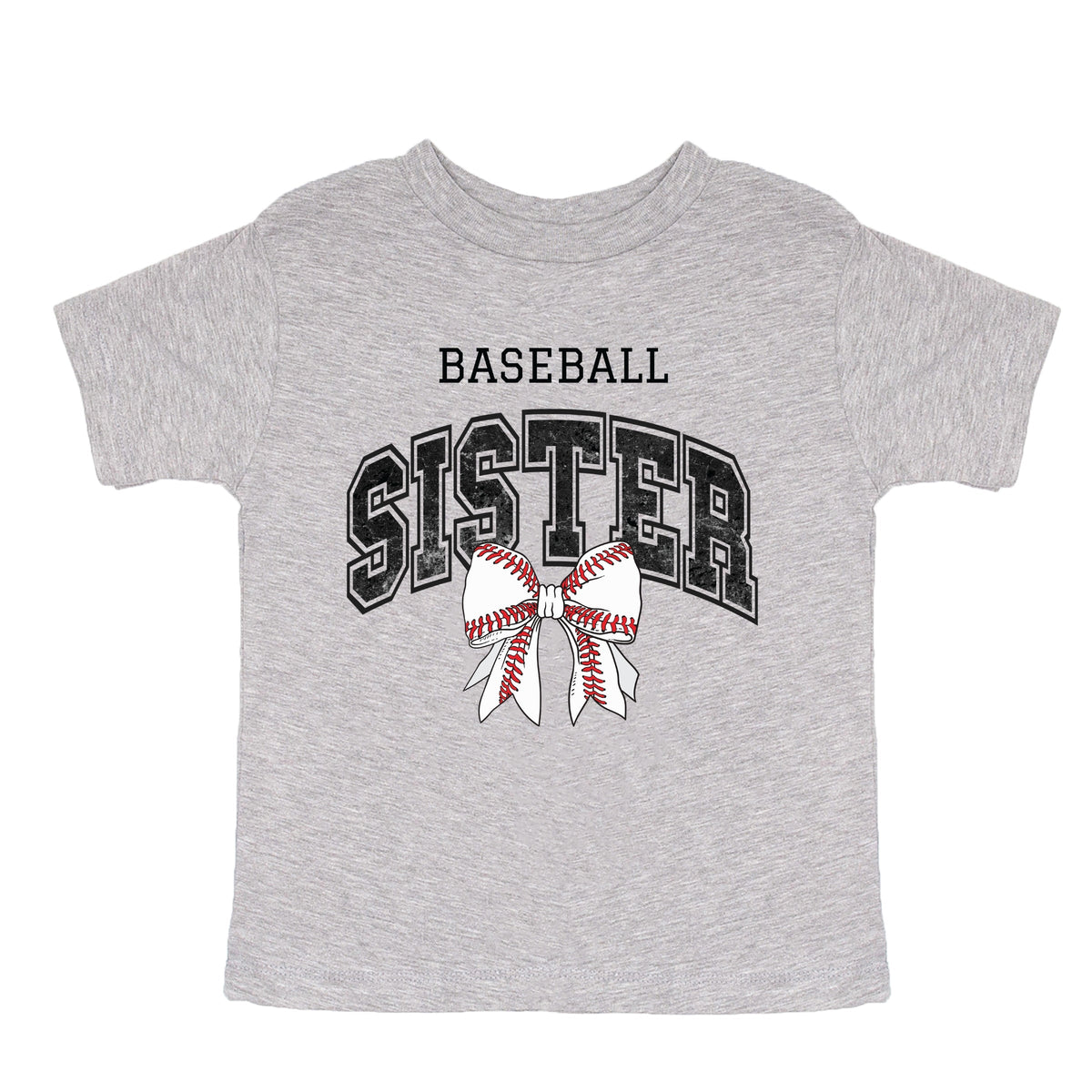 Baseball Sister Varsity Coquette - Toddler Short Sleeve Graphic T-Shirt