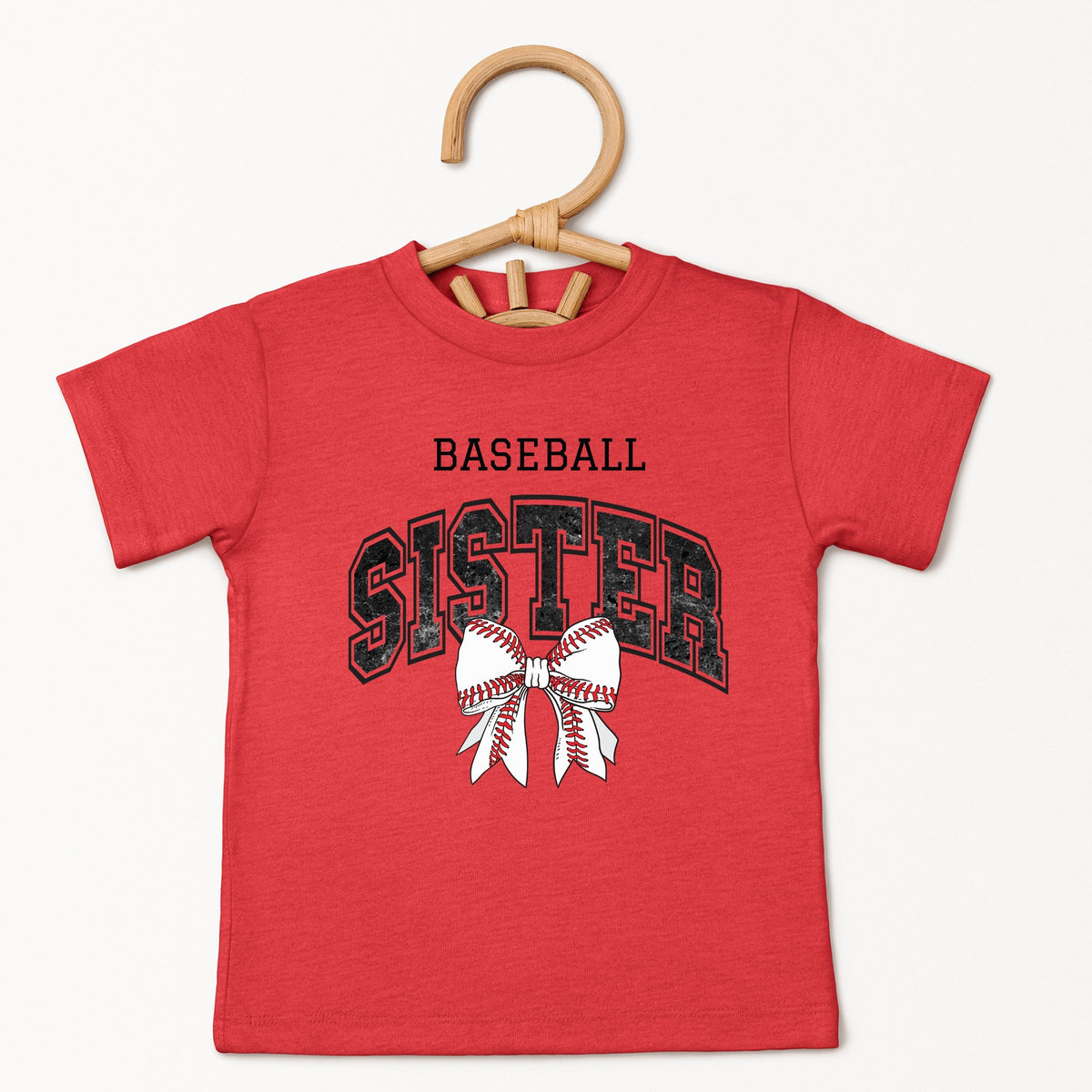 Baseball Sister Varsity Coquette - Toddler Short Sleeve Graphic T-Shirt