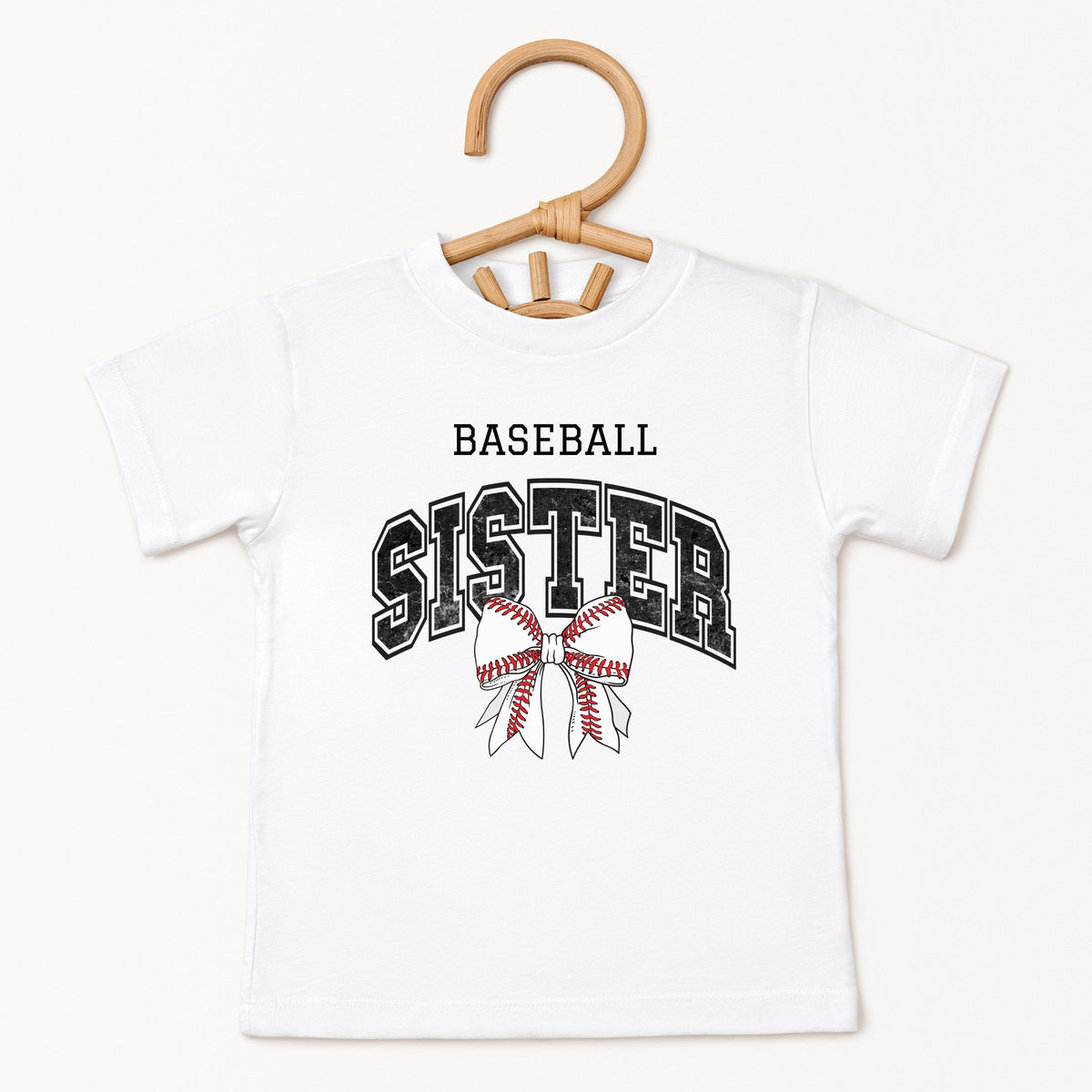 Baseball Sister Varsity Coquette - Toddler Short Sleeve Graphic T-Shirt