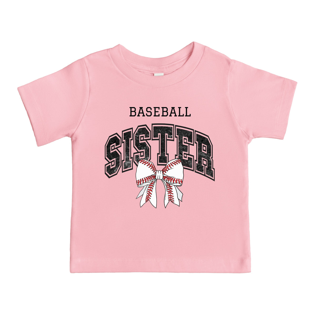 Baseball Sister Varsity Coquette - Toddler Short Sleeve Graphic T-Shirt