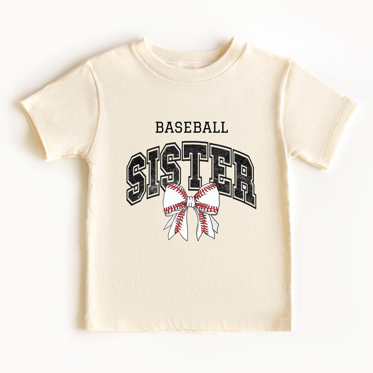 Baseball Sister Varsity Coquette - Toddler Short Sleeve Graphic T-Shirt