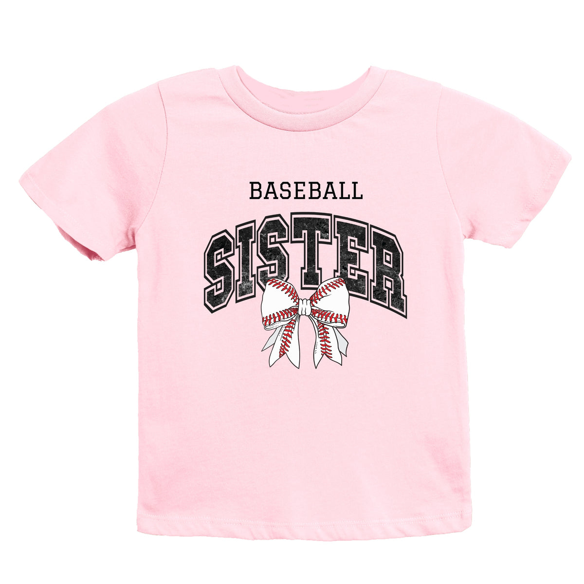 Baseball Sister Varsity Coquette - Youth Short Sleeve Graphic T-Shirt