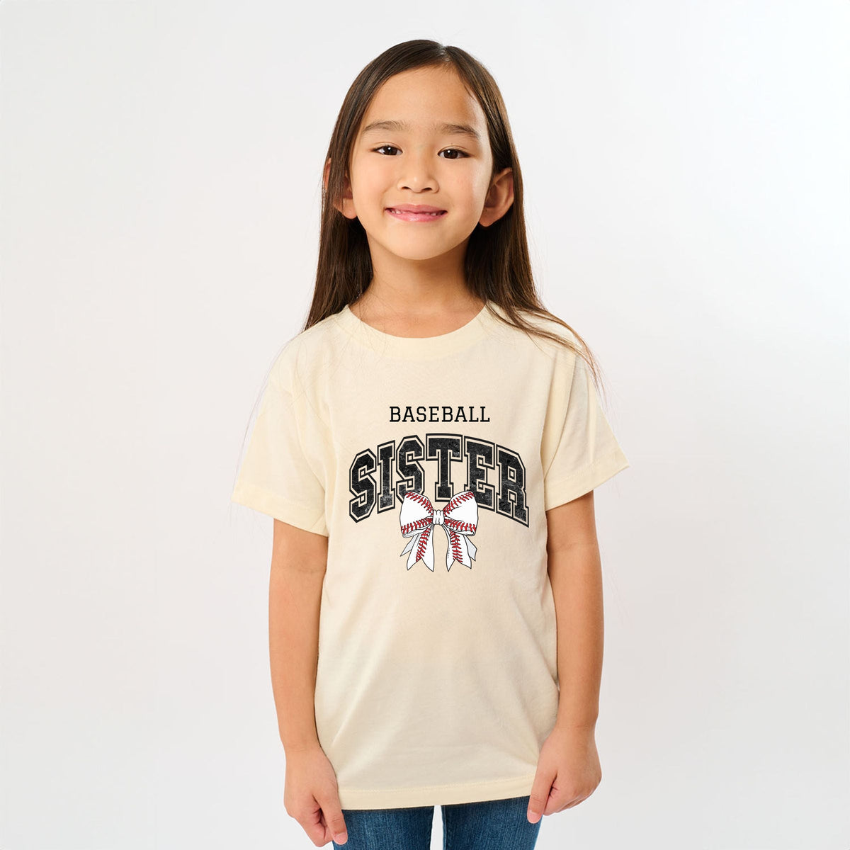 Baseball Sister Varsity Coquette - Youth Short Sleeve Graphic T-Shirt