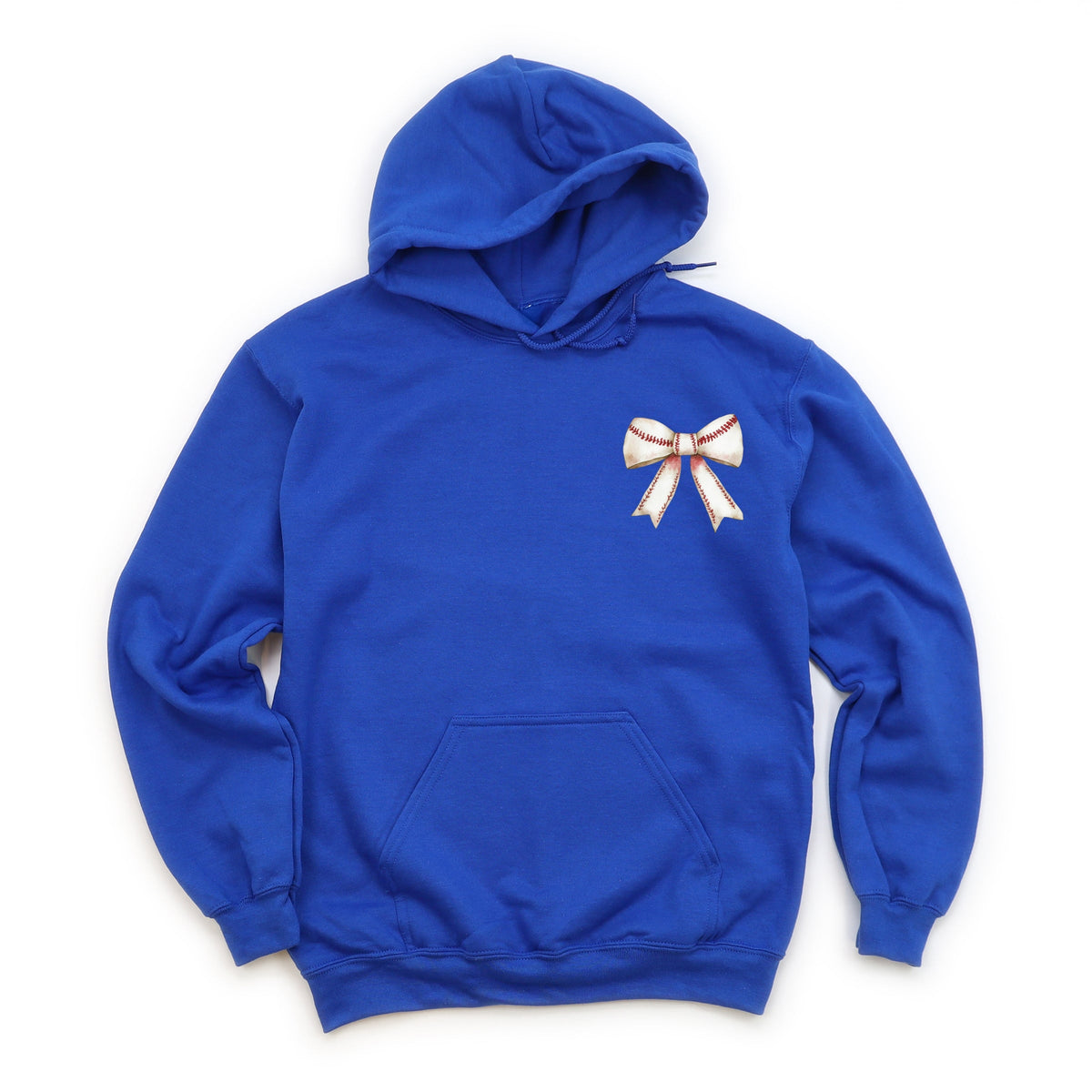 Baseball Game Day Stacked Coquette Front and Back Design - Women's Graphic Hoodie