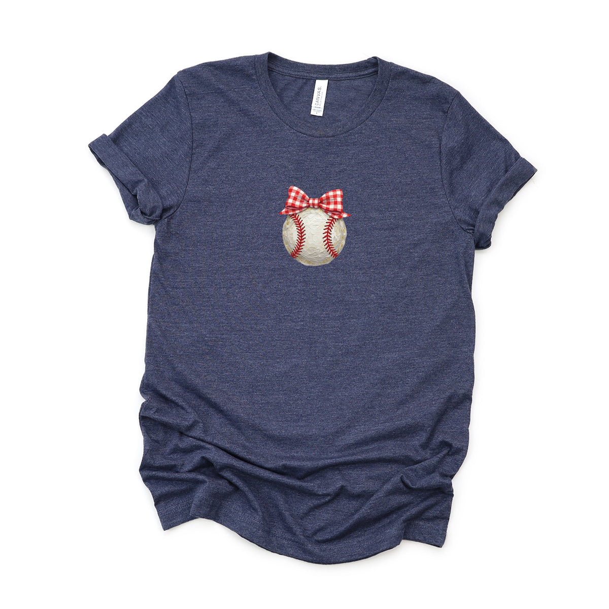 Baseball Bow Faux Paint - Women's Short Sleeve Graphic T-Shirt