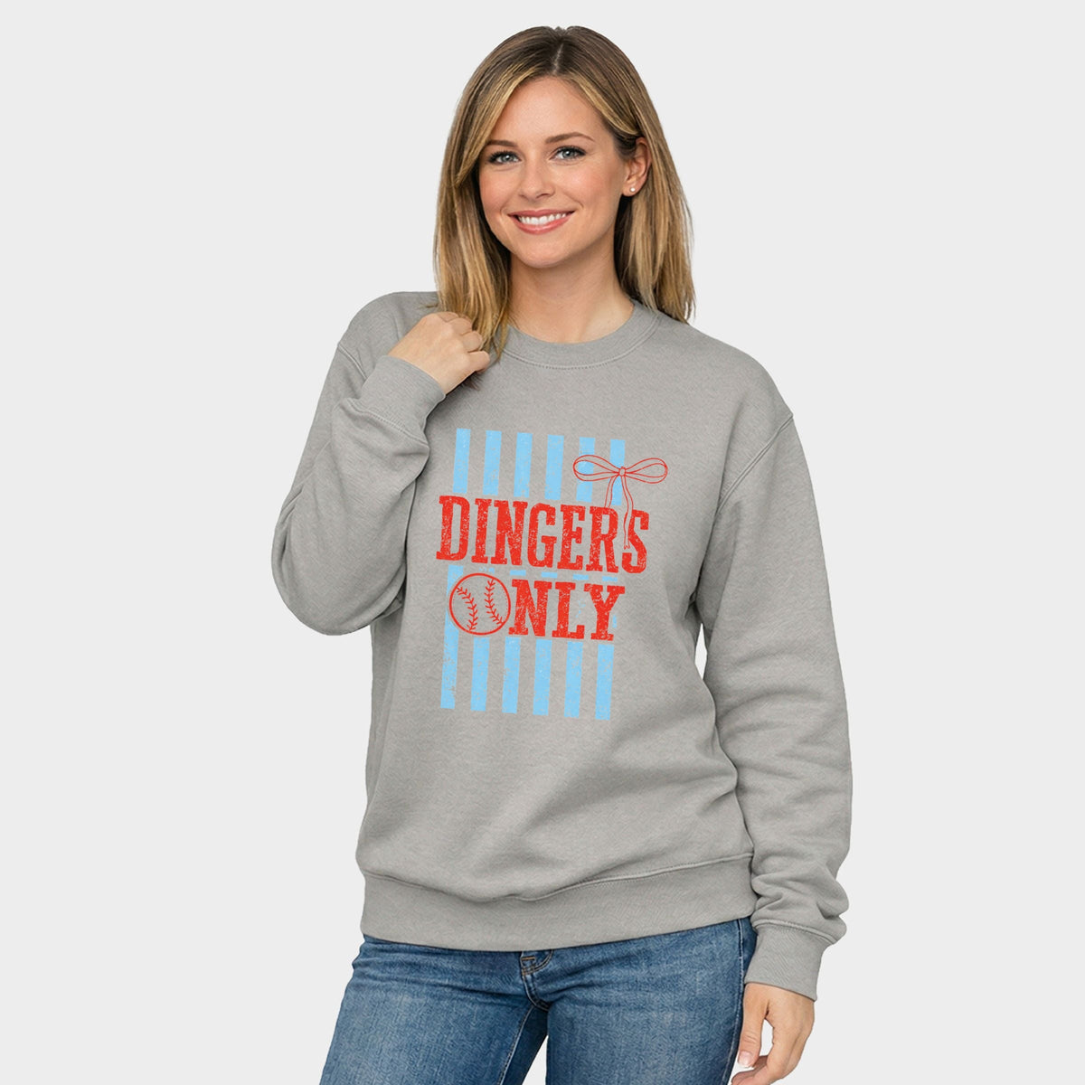 Dingers Only Stripes - Women's Graphic Sweatshirt