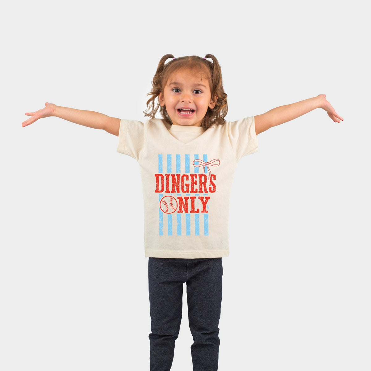 Dingers Only Stripes - Toddler Short Sleeve Graphic T-Shirt